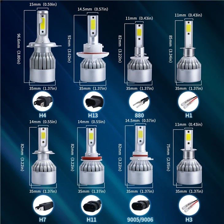 C6 Cob Led Headlight Bulb